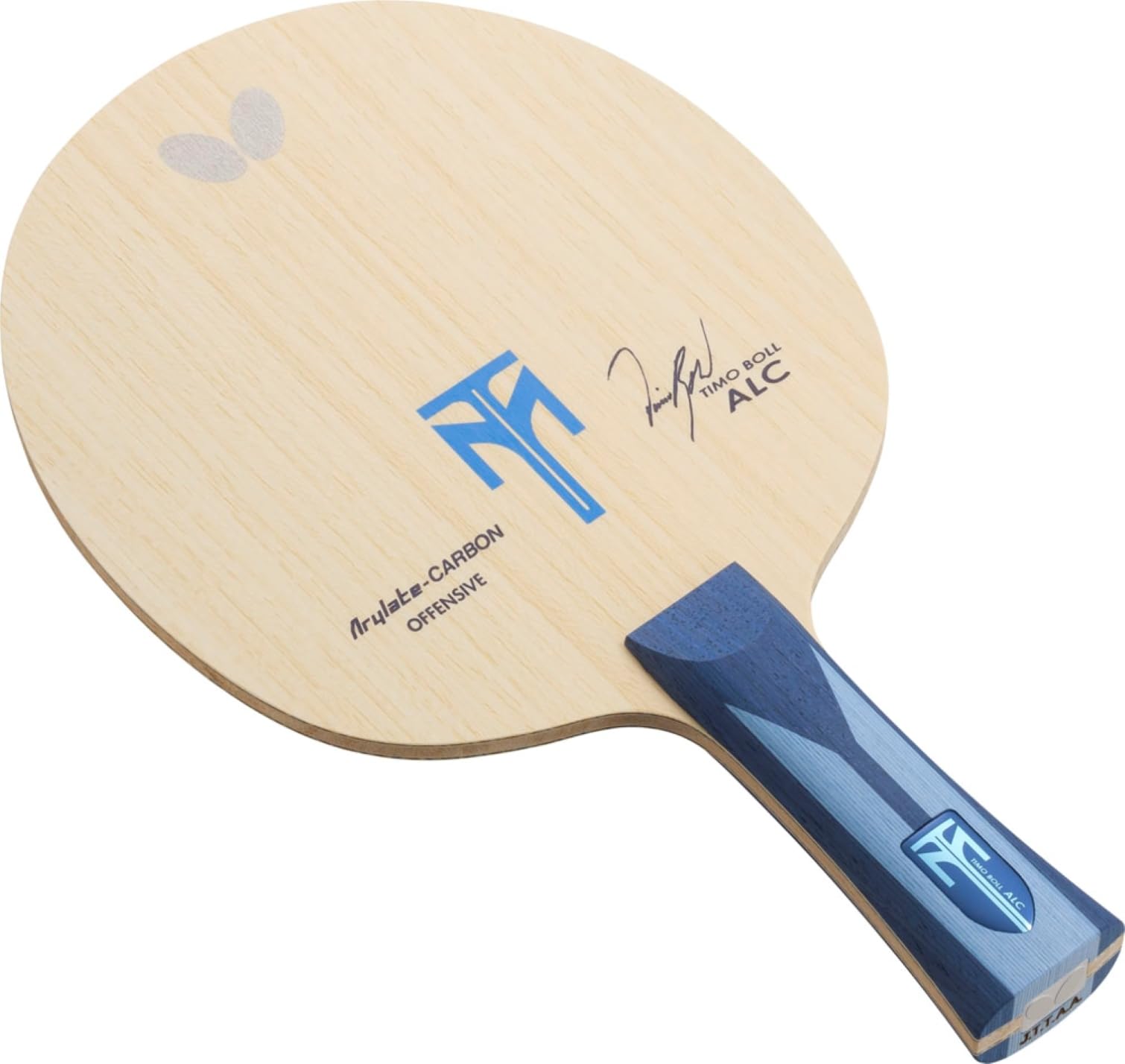 Butterfly Timo Boll ALC Table Tennis Blade - Arylate-Carbon Fiber Blade - Professional Butterfly Table Tennis Blade - Available in an, FL, and ST Handle Styles - Made in Japan