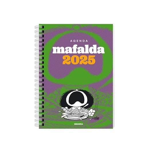 Mafalda 2025, Agenda Para La Mujer Anillada verde-gris (AGENDAS Y CALENDARIOS)
