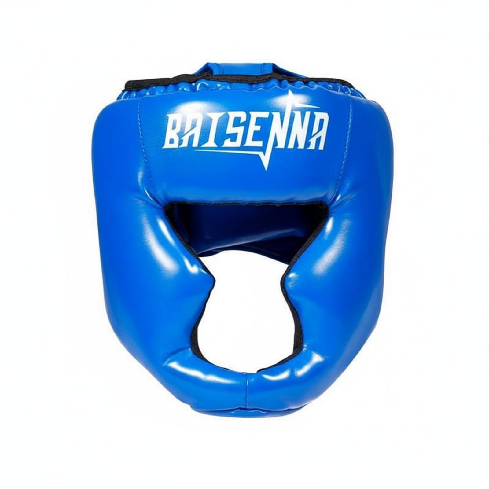 Amagogo Boxing Head Protector with Shock Absorbing Padding Adjustable Sparring Helmet for Ear and Face Protection Secure Fit Headgear for Taekwondo Training, Blue, S