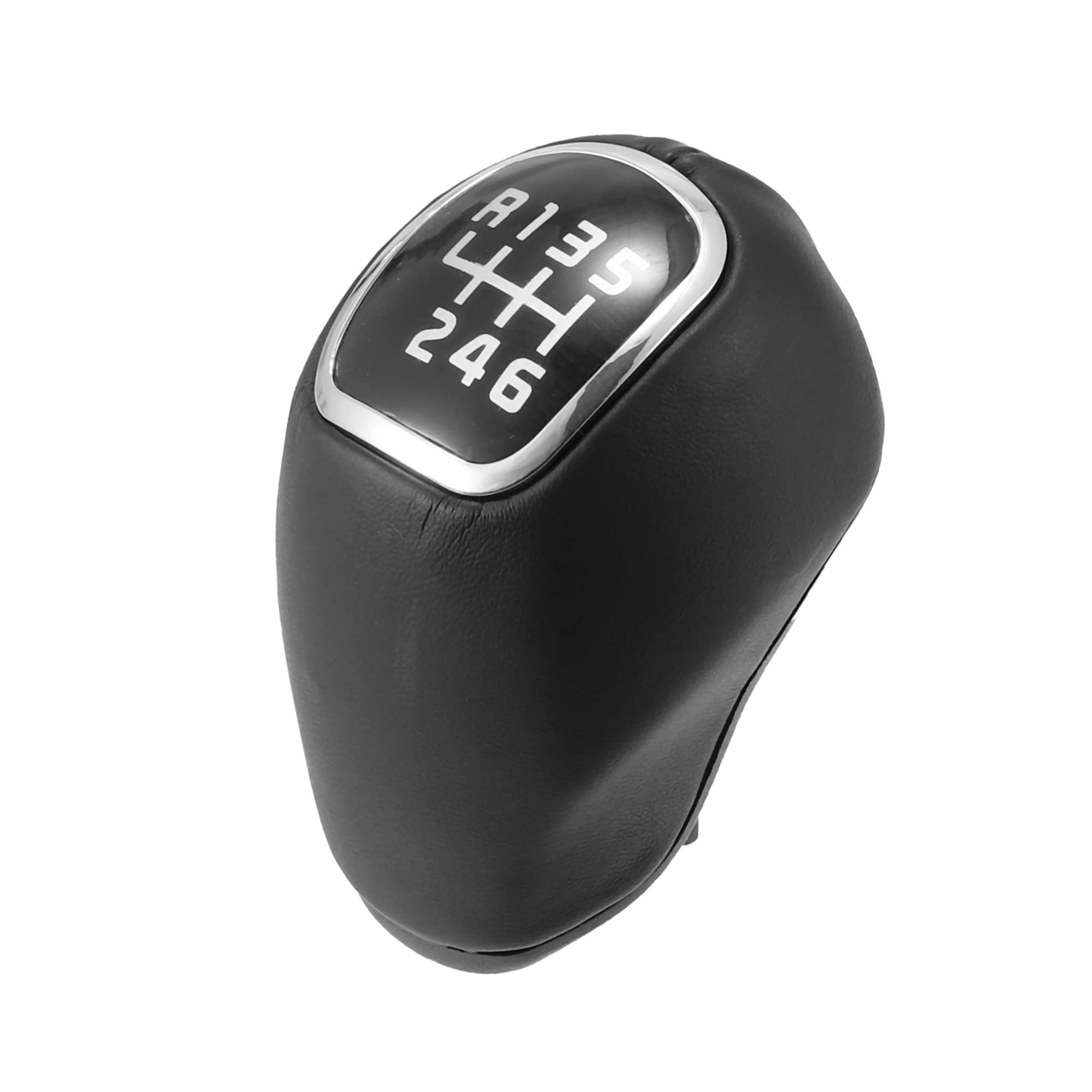 X AUTOHAUX Car Gear Shift Knob 6 Gear for Kia Rio III 2010, Sportage III 2009-2015, Venga 2009-2015 - Black Faux Leather
