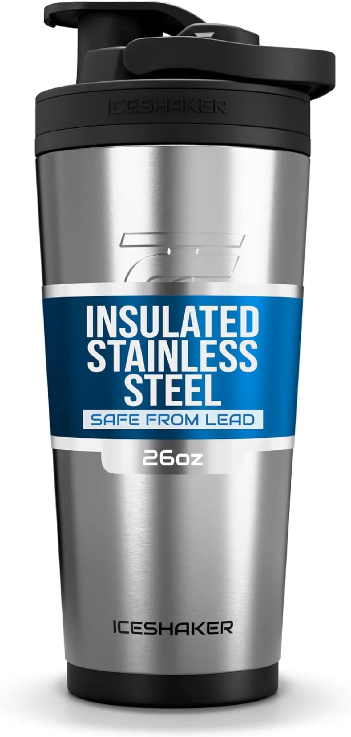 Ice Shaker 770ml Stainless Steel Insulated Water Bottle Protein Mixing Cup - Holds Ice for 30+ Hours As seen on Shark Tank