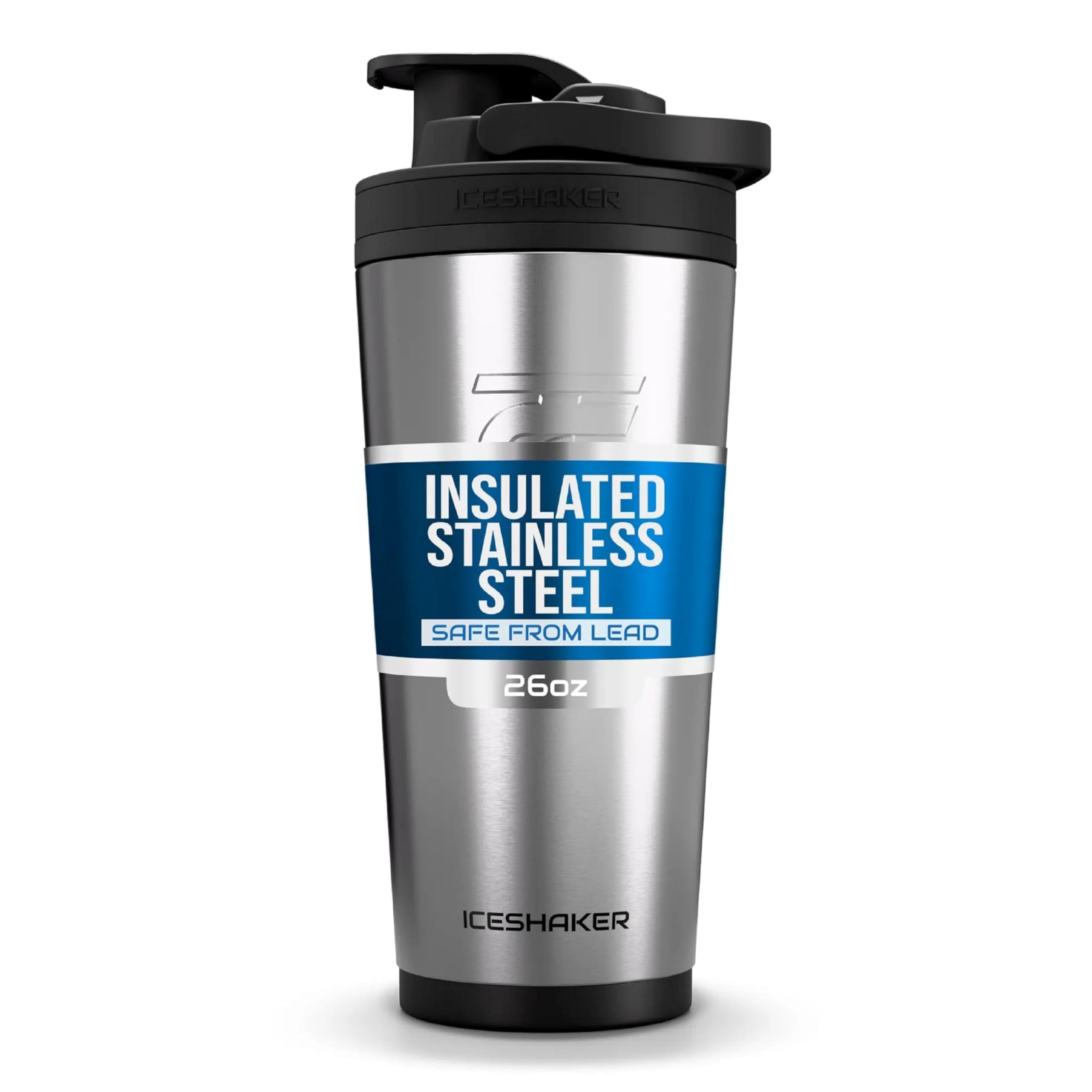 Ice Shaker 770ml Stainless Steel Insulated Water Bottle Protein Mixing Cup - Holds Ice for 30+ Hours As seen on Shark Tank