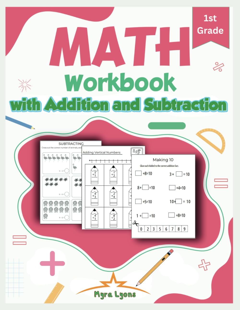 Math Workbook 1st Grade with Addition and Subtraction: Activity Book with Elementary Mathematics Drills for kids