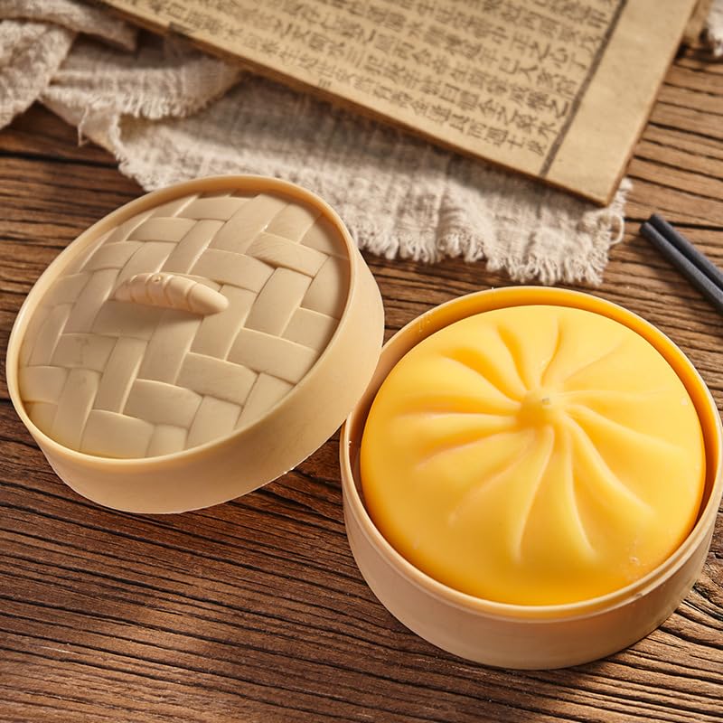 Bola de Estrés de Bola de Masa, Bolas de Estrés Elásticas, Juguete Sensorial para Niños y Adultos, Bola de Masa para Apretar, Juguete para Aliviar el Estrés para Fiesta de Cumpleaños Yellow