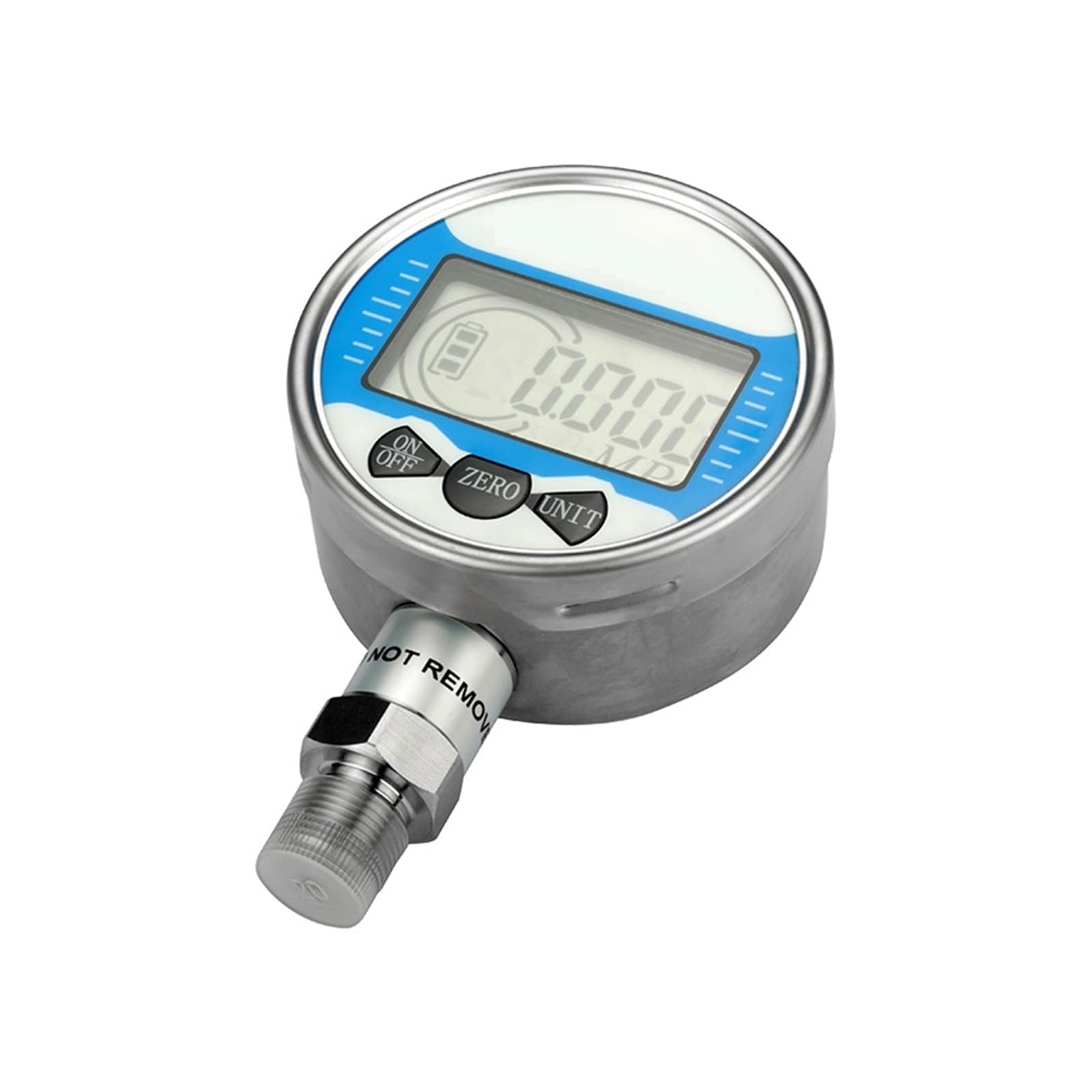 VCHICS Manómetro De Presión Hidráulica Digital For Agua, Aceite, Gas, Aire, Acero Inoxidable 304, Manómetro De Combustible Líquido Radial De 60mm, 60Mpa, 1000Psi, Kpa(M20-1.5,-60KPa-60KPa)