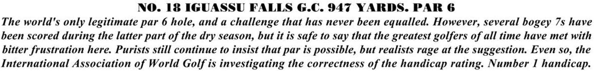 Legends Never Die "Infamous 18 Golf Holes" Double Matted Official Lithograph Print