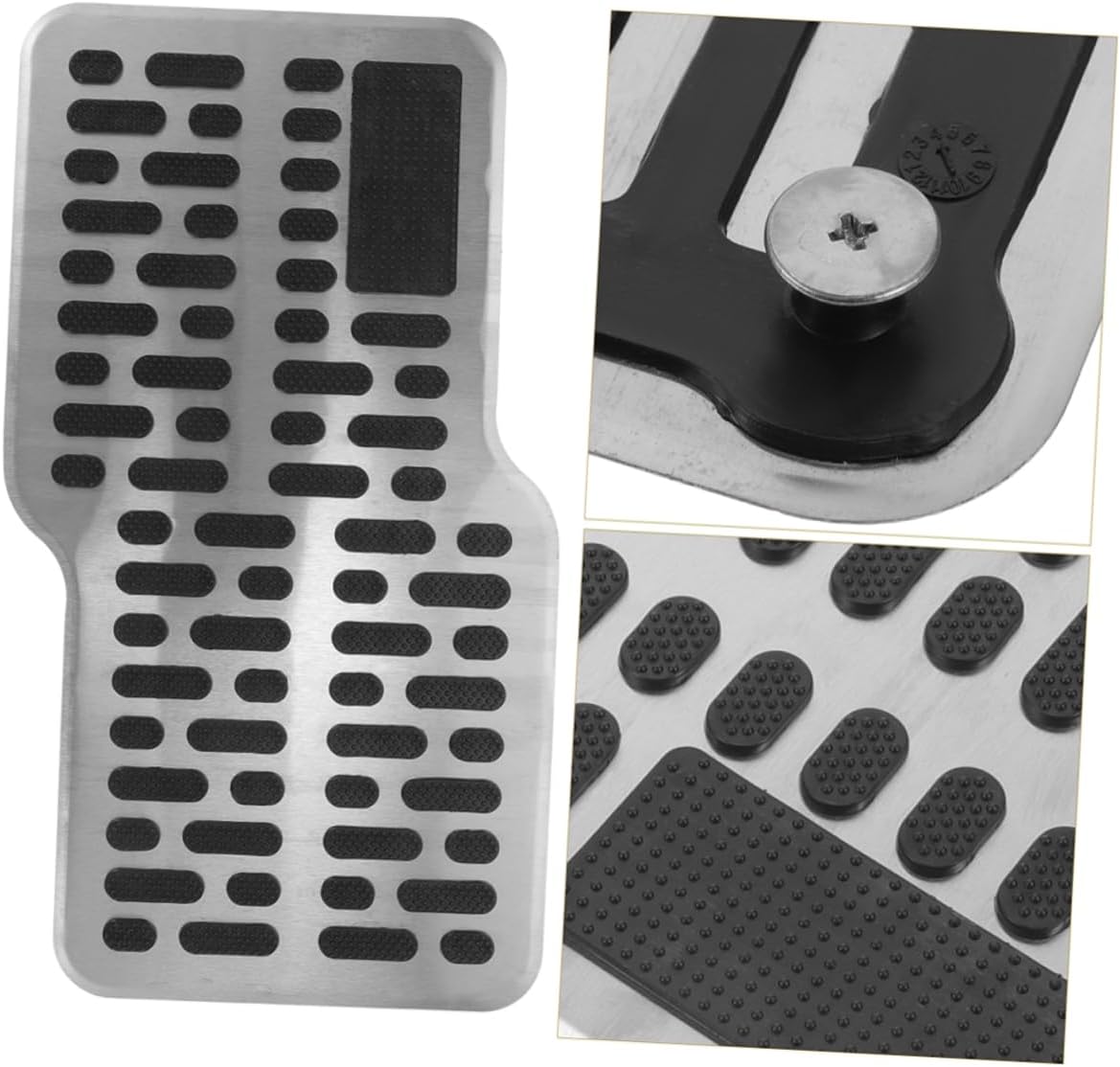 Long-Lasting Car Foot Pads Stainless Steel Brake Accelerator Pedal Pad Replacement Set