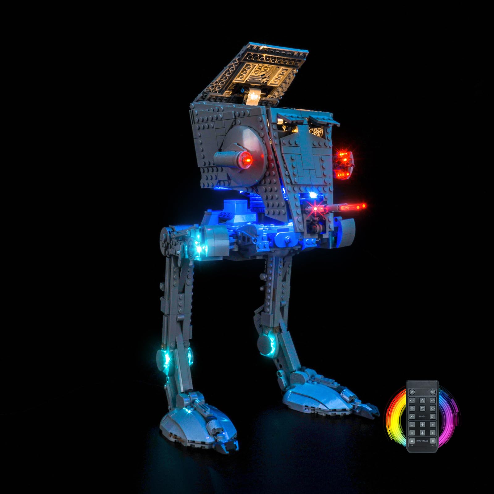 LocoLee RC Led Light Set Compatible with Lego 75417 AT-ST Walker Led Decoration Lighting Kit Compatible with Lego 75417 Building Blocks Model,Only Lights Set,No Model - Image 2