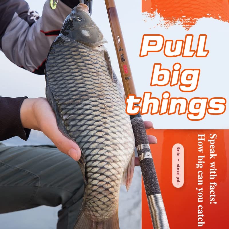CañAs De Pescar Estilo Super Light Hard 98% Fibra de Carbono Corriente de Pesca a Mano Pole de Pesca telescópica for Pesca de Carpa 2.7m-10m CañA De Pescar