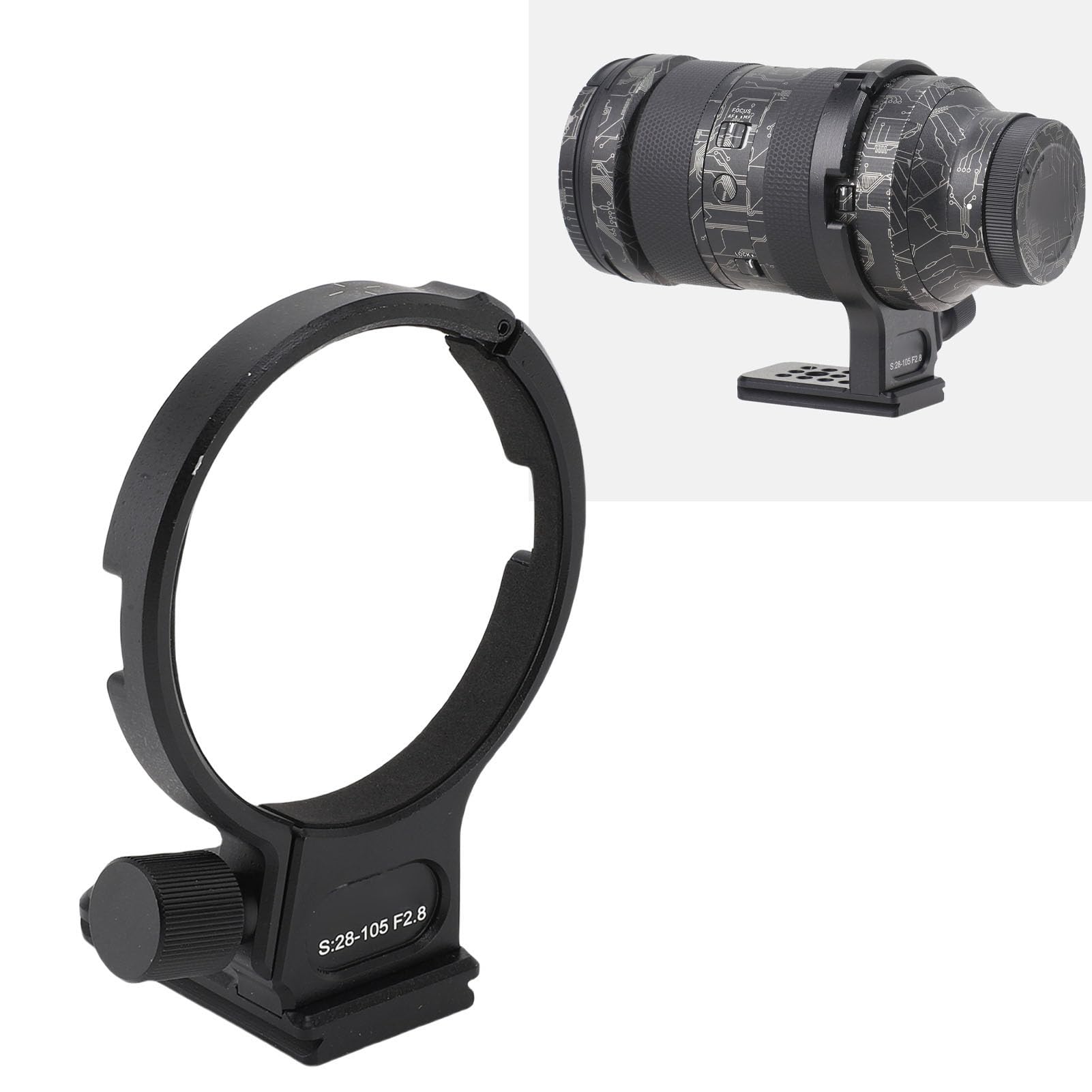 Base stabile per treppiede per obiettivo DG DN Art F2.8 28-105 mm, collare di ricambio in lega di alluminio per riprese bilanciate, con interfaccia Arca per treppiedi