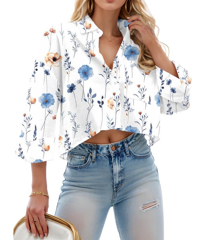 Amazon.com: Teepie Women Button Down Shirts Long Sleeve Casual