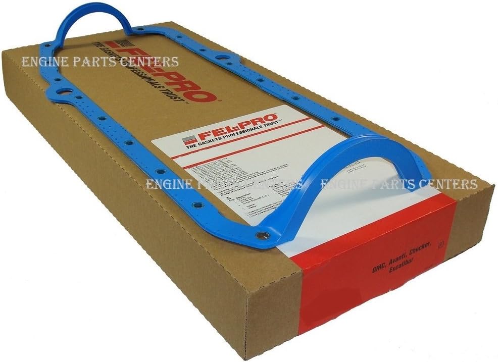 1pc Molded Rubber Oil Pan Gasket Compatible with 1986-2002 Chevy sb 350 305 265 LT1 Vortec