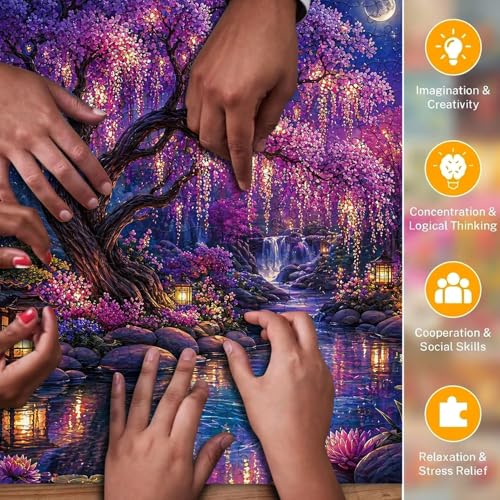 Puzzles para Adultos INNER PAUSE Bosque Brillante 500 Piezas Rompecabezas Vertical Naturaleza 52x38 cm miniatura 3
