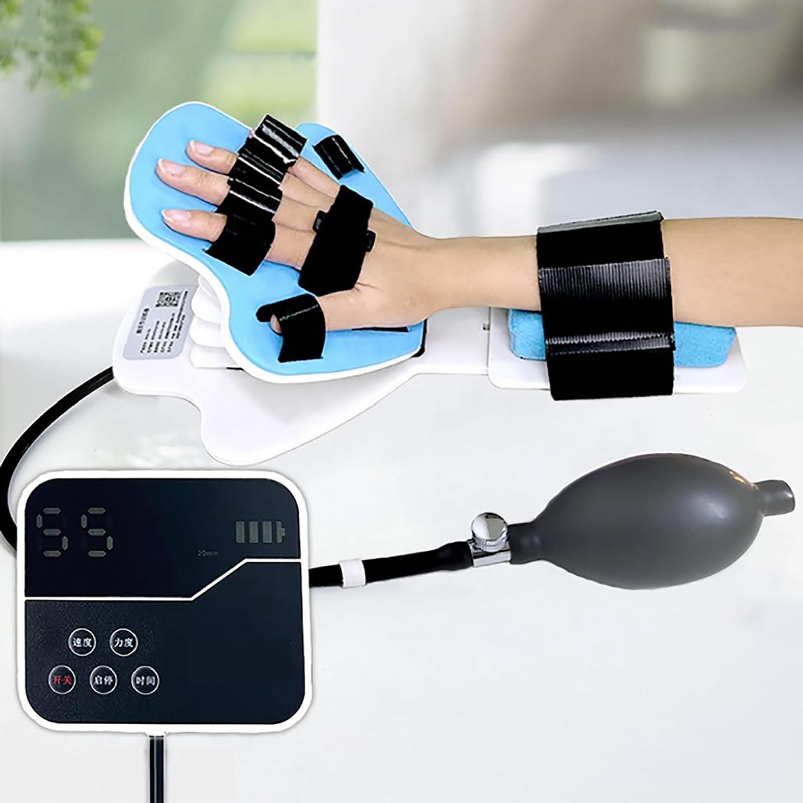 9-Speed Finger Wrist Brace for Rehabilitation Adjustable Palmar Dorsiflexion Trainer 90 Range Ideal for Fractures Nerve Damage High