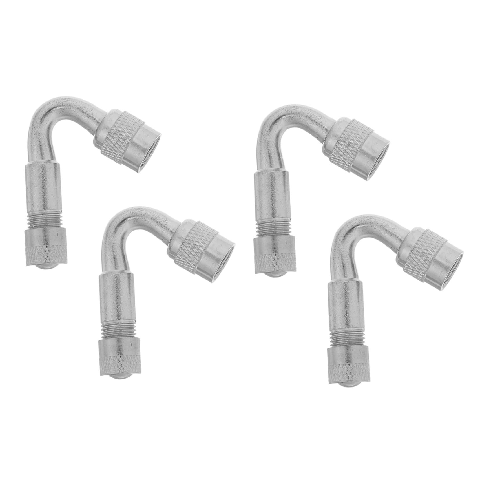 GOOHOCHY 4pcs Angled Tire Valve Extenders for Cars Motorcycles Copper Metal Valve Stem Adapters for Enhanced Performance and Compatibility
