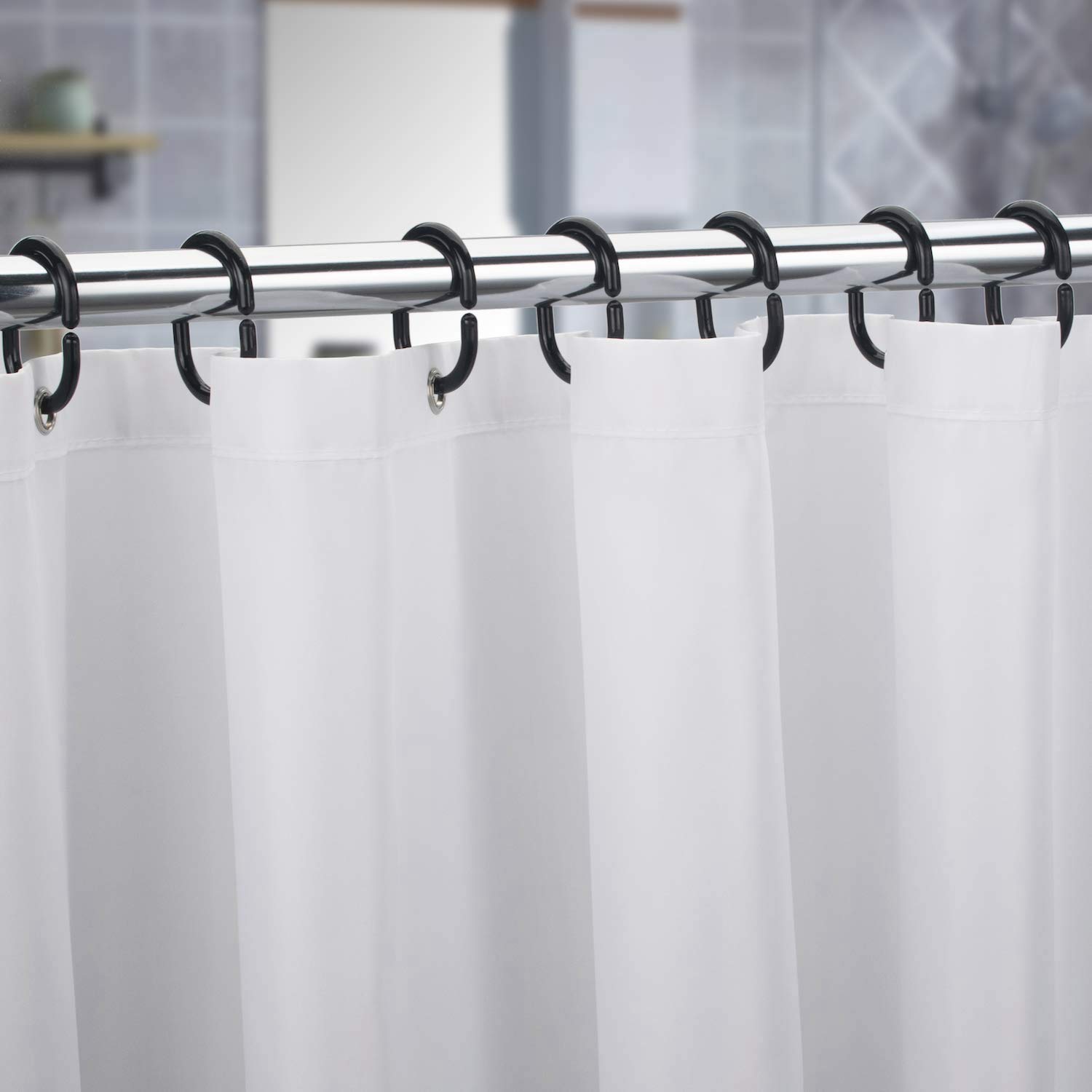Kunststof douchegordijnhaken - 24 stuks voor een stijlvolle badkamer