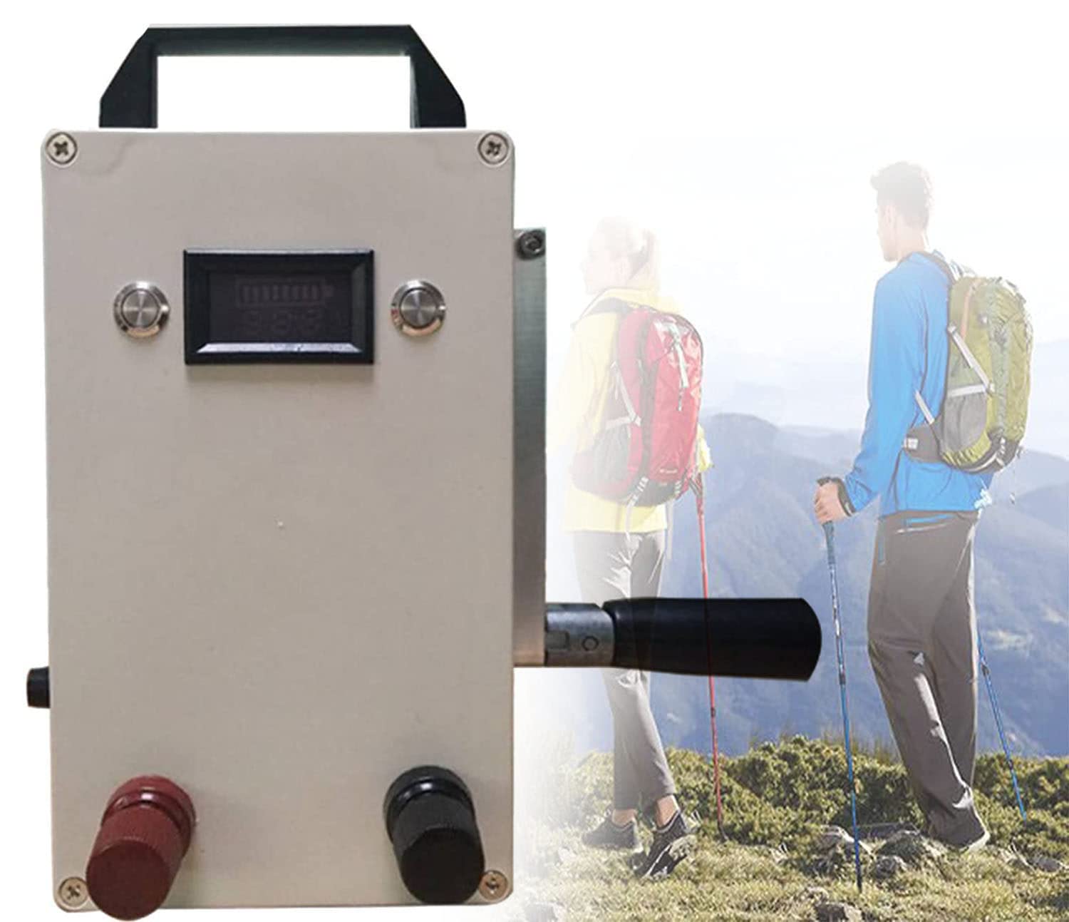 Generatore portatile a manovella da 150 W, dinamotore portatile di emergenza ad alta potenza con presa USB AC110V/220W per emergenza, campeggio, interruzioni di corrente improvvise