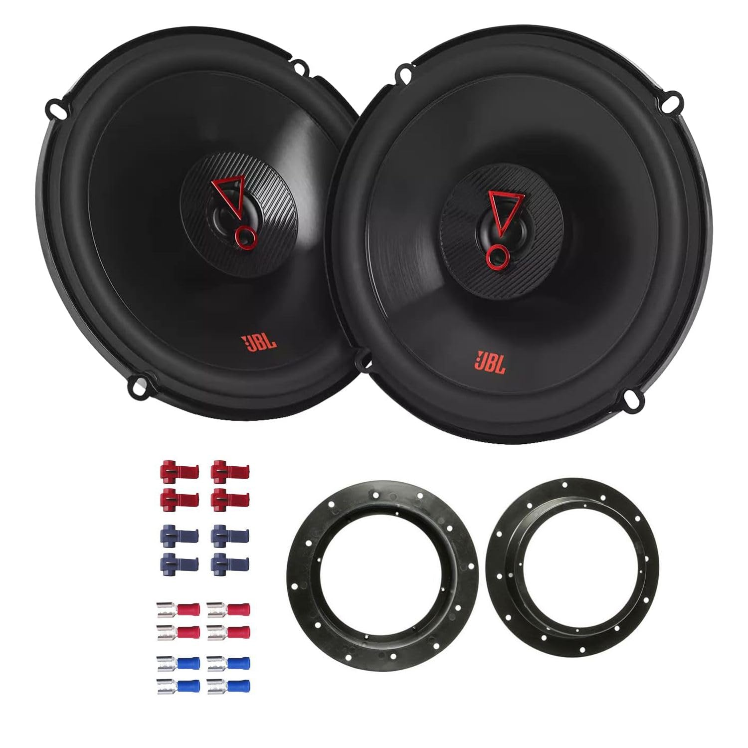 JBL Stage3 627F Lautsprecher mit Einbauset passend für VW Volkswagen Caddy ab 2003 Türen vorne 450W 165mm 2 Wege Koax