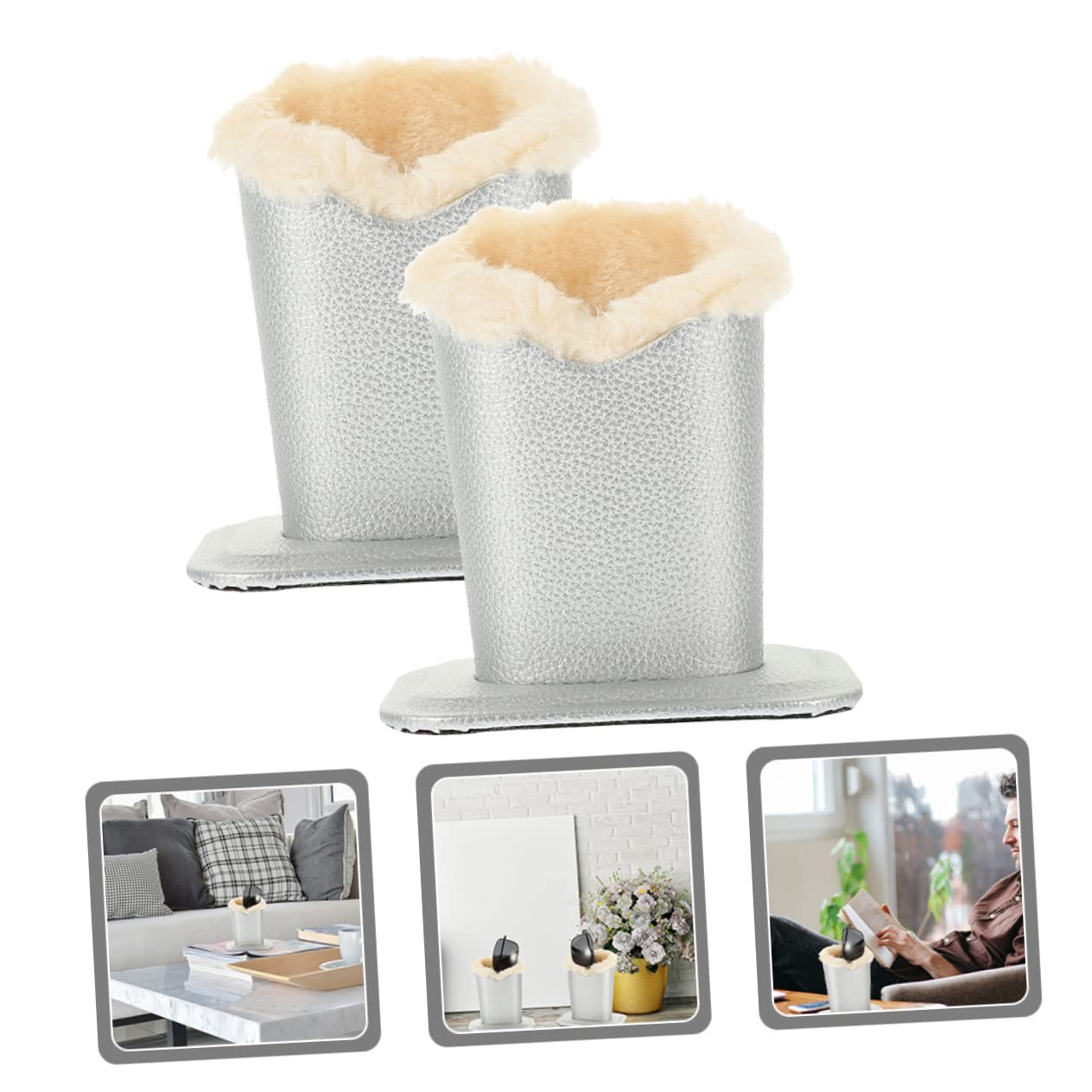 Ipetboom 2pcs Glasses Display Stand Eyeglasses Multiple Holder Pads Soft Glasses Stand Desk Glasses Stand Glasses Stand for Eyeglass Stand Eyeglass Case Silver Leather