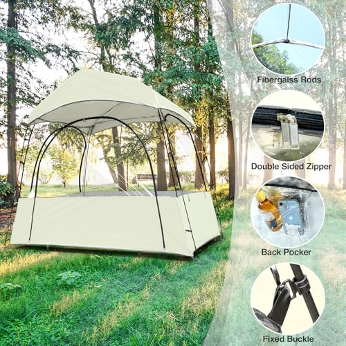 Redcamp Outdoor Sports Tent - Instant Tent Shelter, Large Size 4-5 Person Clear Weatherproof Tent With Storage Bag For Watching Sports Events, Soccer, Baseball, Camping, Sun Or Rain Protection thumb #2