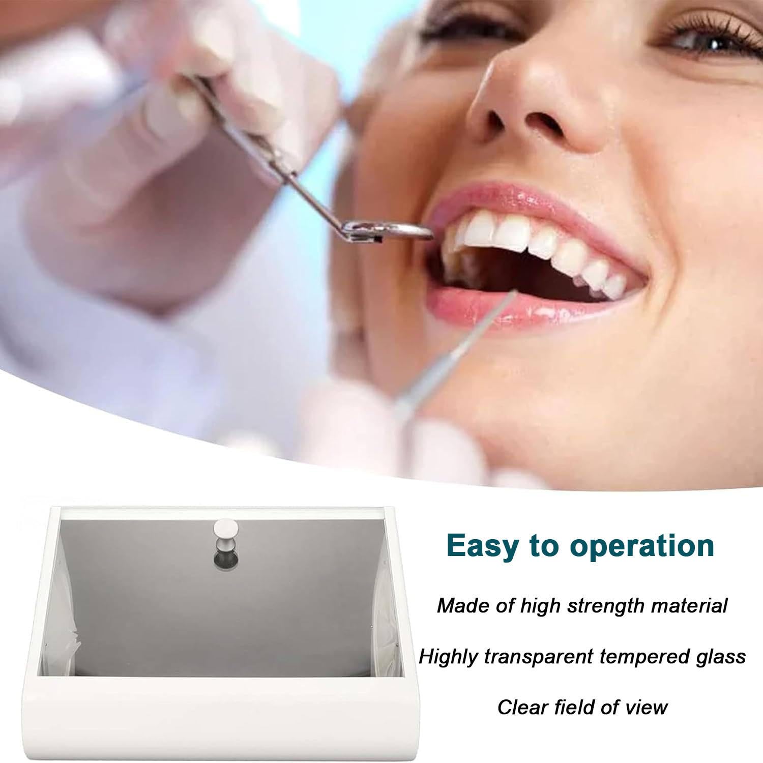 Cabina di sabbiatura per Laboratorio odontotecnico con Luce LED e Doppia Ventola, Ampia Finestra, postazione di Lavoro Senza Polvere per Dentisti