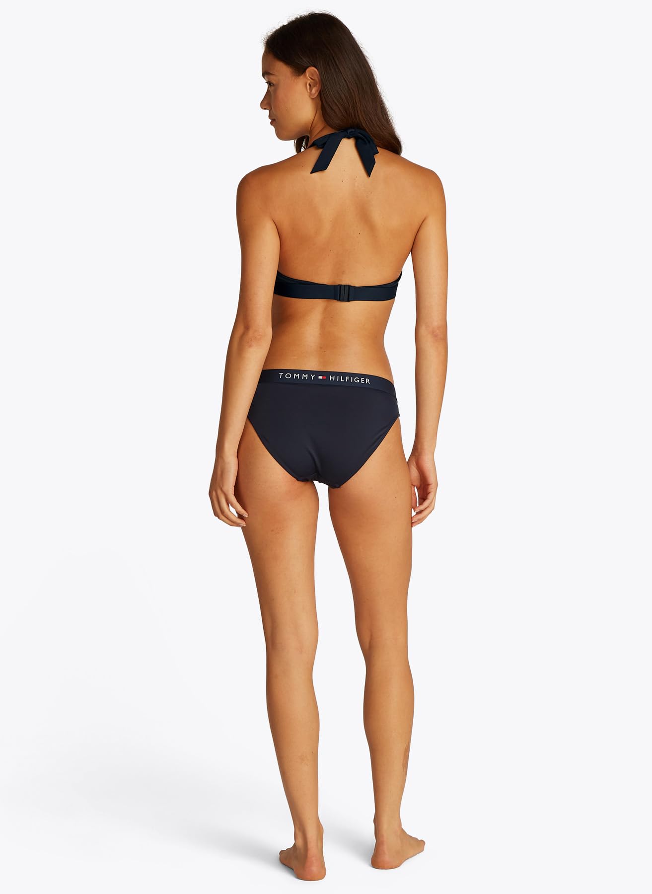 TOMMY HILFIGER Damski HALTER RP UW0UW05813, niebieski, M, Niebieski (Dark Night Navy), M