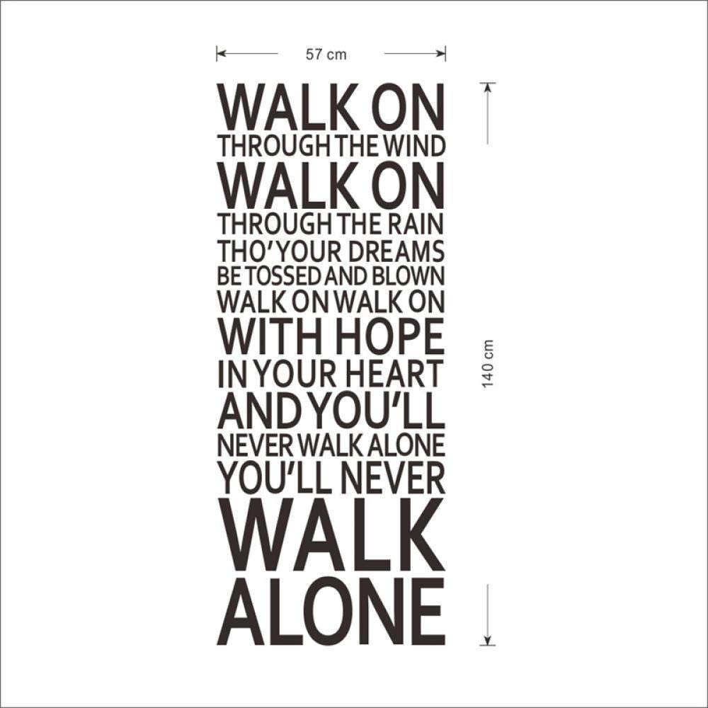 H Wall Sticker Wall Sticker You Ll Never Walk Alone Inspirational Quotes Wall Stickers Room Decoration Home Decals Art Liverpool Team Song Lyrics Buy Online At Best Price In Uae Amazon Ae