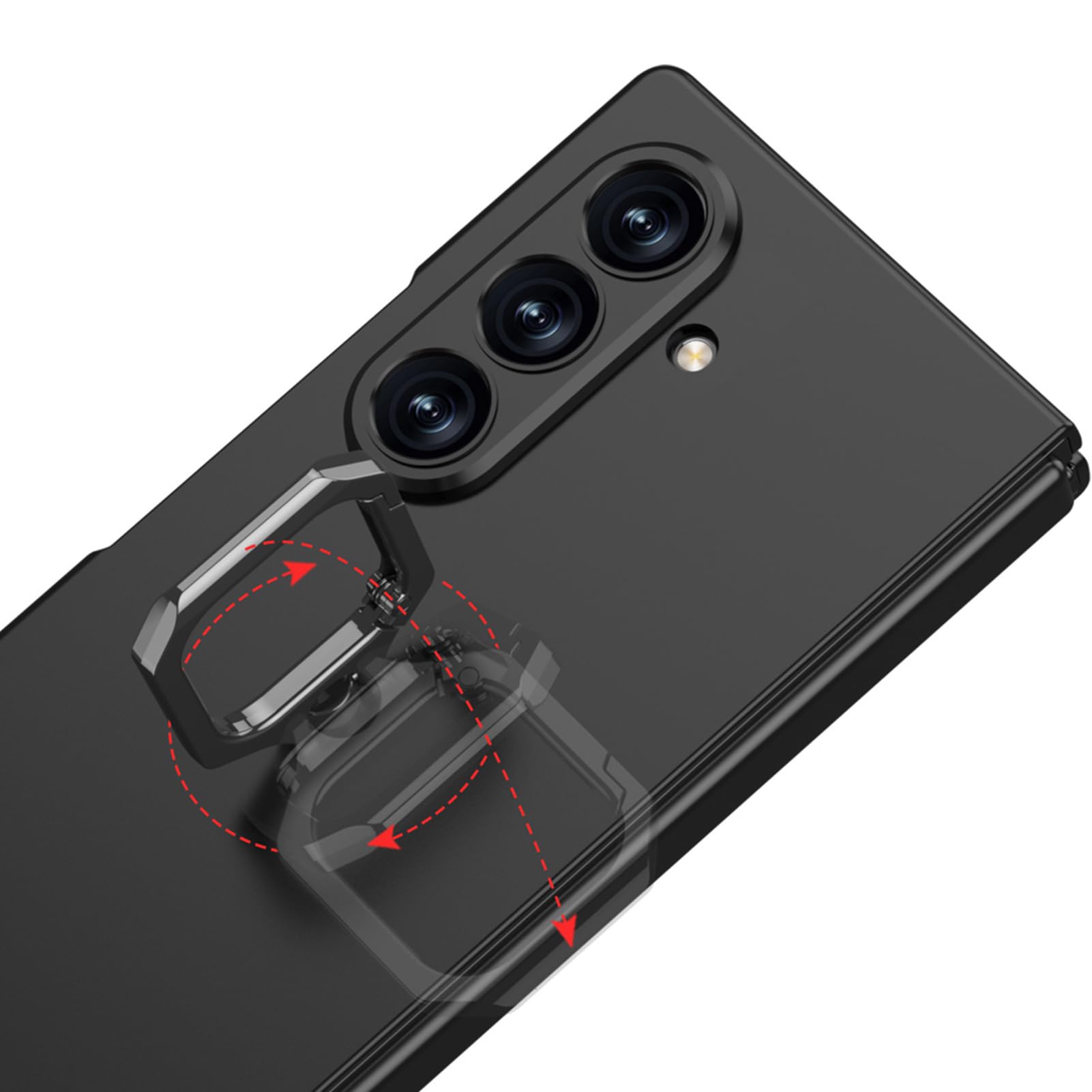 Custodia Antiurto For Samsung Galaxy Z Fold 8 Ultra, Custodia Proteggi Schermo Sottile E Minimalista Con Guscio In Metallo E Anello In Metallo(Brass)