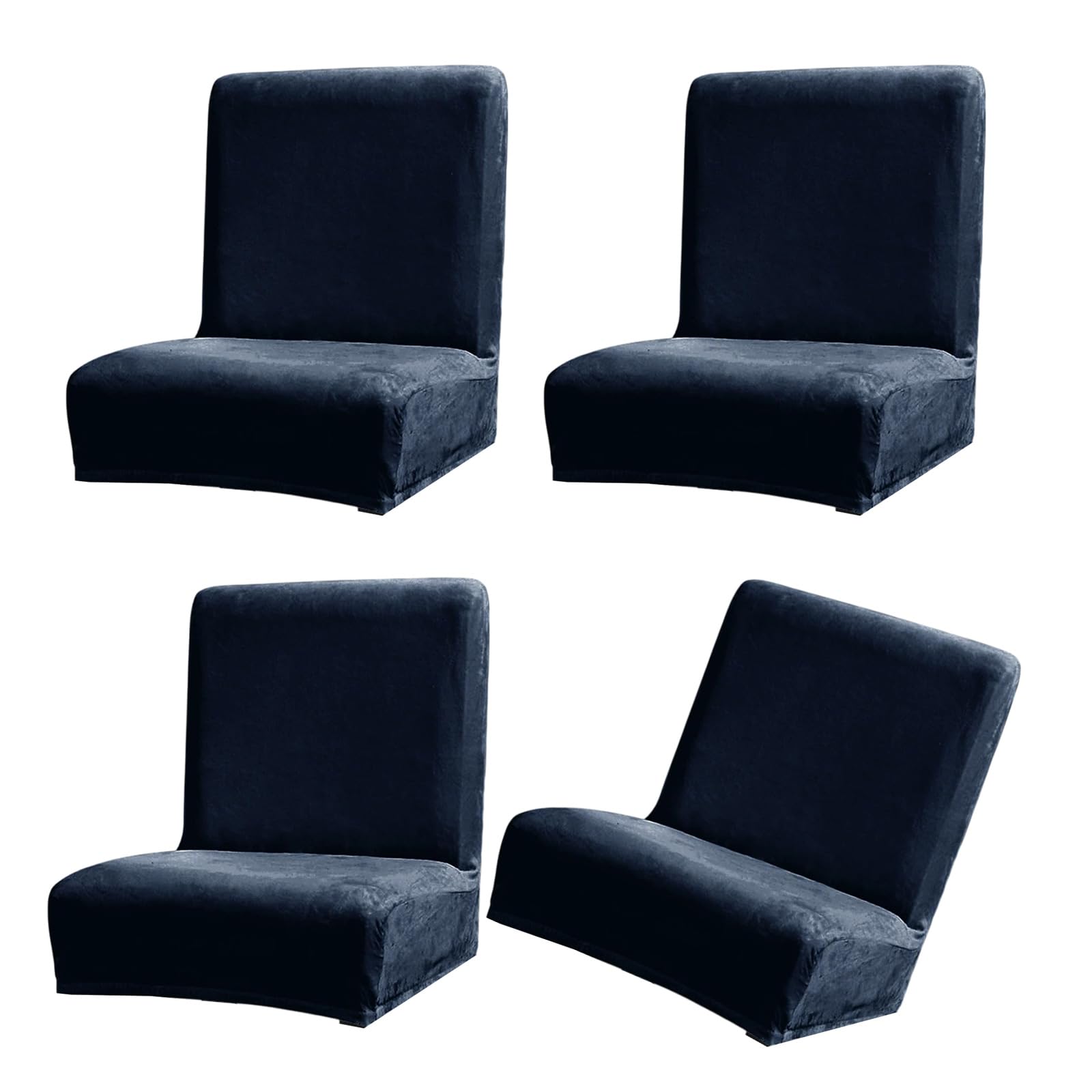carotoe Dining Chair Covers Machine Washable Polyester Slipcovers for Home, Kids/Pet-Friendly Design Polyester Stretch Chair Cover Set