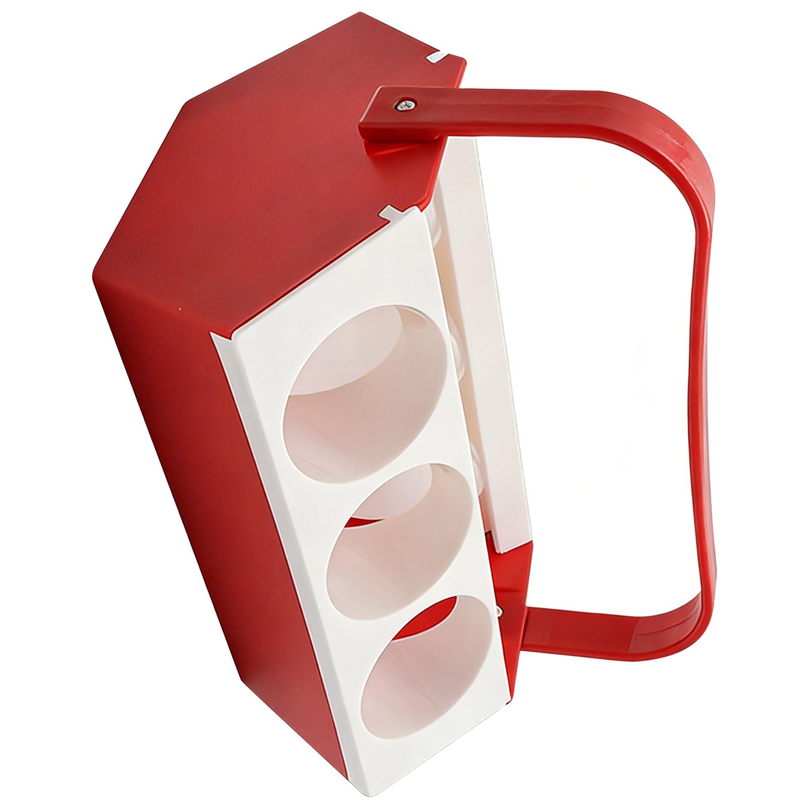 hogtnd 6-Hole Drinks Bottle Container with Ice Storage Area, Portable Plastic Carrier for Drinks and Drinks, Sturdy Beer Trolley