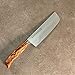 Palatina Werkstatt Cuchillo Nakiri con mango de madera de olivo maciza, hoja de acero inoxidable (Nakiri) de 16 cm