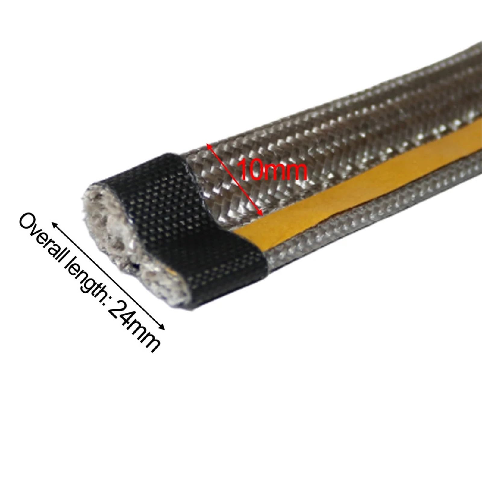 Guarnizione Stufa a Legna Corda sigillante for camino da 10 mm | Sostituzione del cavo in fibra di vetro autoadesivo della porta della stufa(2m)
