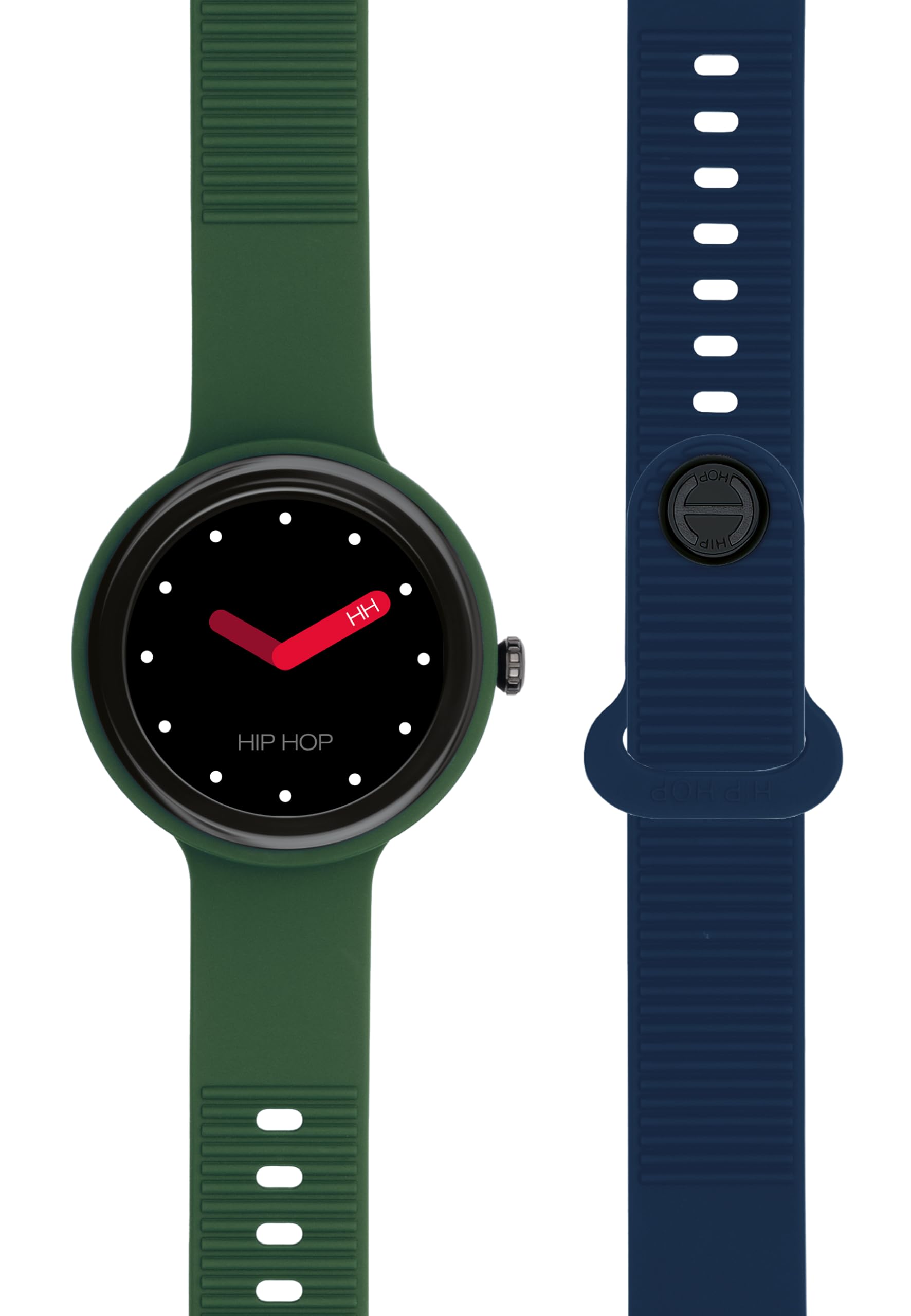 HIP HOP, Hero.NEXT Smartwatch męski z 2 wymiennymi silikonowymi paskami, inteligentny zegarek z wyświetlaczem 1,09 cala, Bluetooth 5.0, funkcje zdrowotne i sportowe, kompatybilny z iOS i Androidem