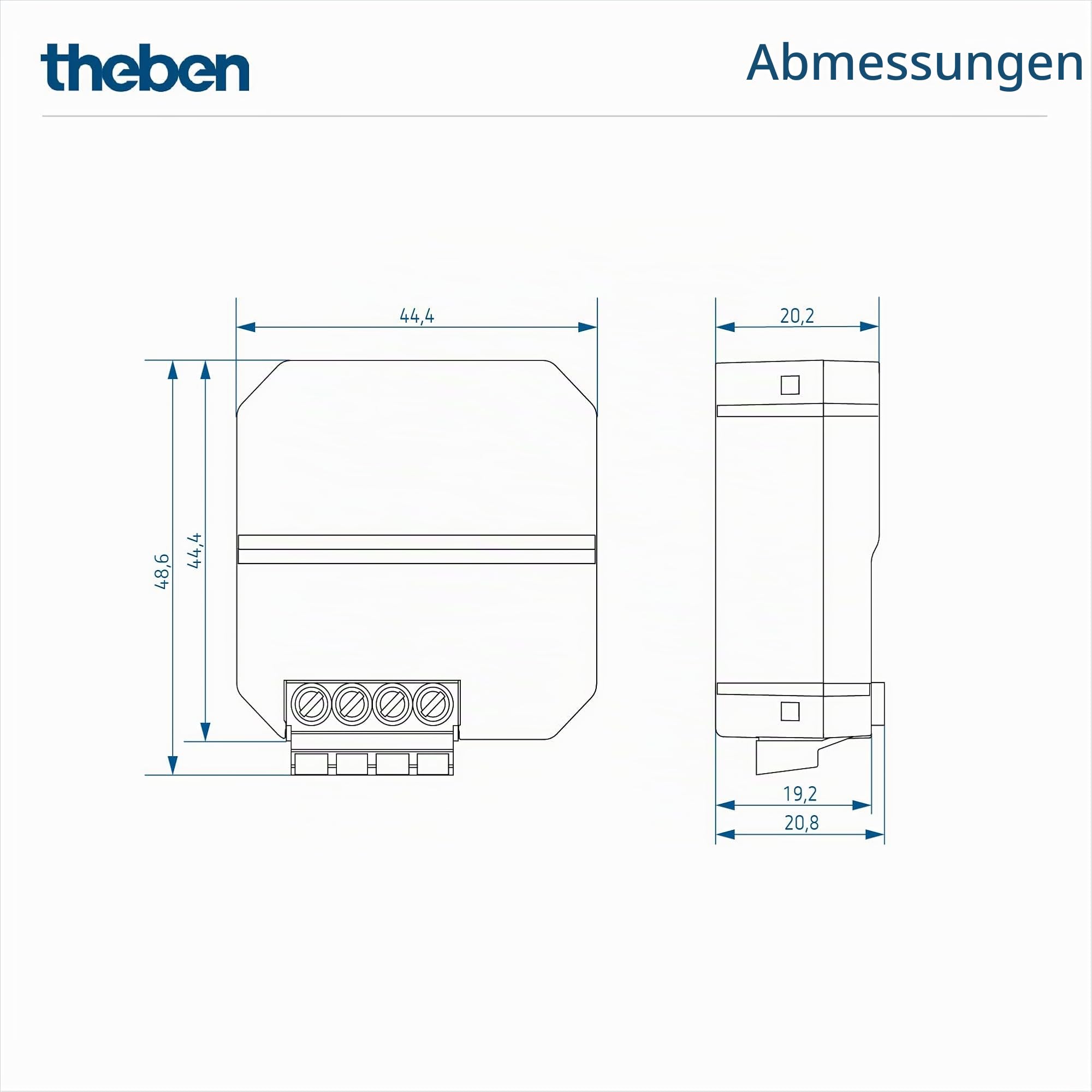Theben 5450130 DIMAX 545 plus P UP-Universaldimmer R/L/C App 250 W LED | Unterputz, automat. Lasterkennung, Bluetooth Low Energy, App iOS/Android, Astrofunktionen, Szenen, Memory, Soft-EIN/AUS