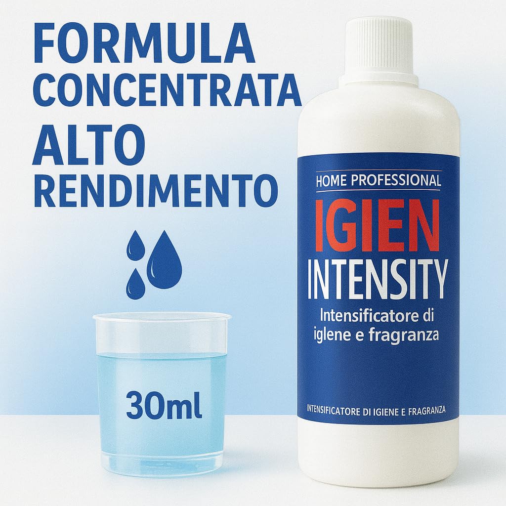 HOME PRO Igien Intensity Intesificatore di Igiene e Fragranza Essenza Bucato Igienizzante Potenziatore di Pulizia e Profumo Formula Concentrata per Tessuti 1l