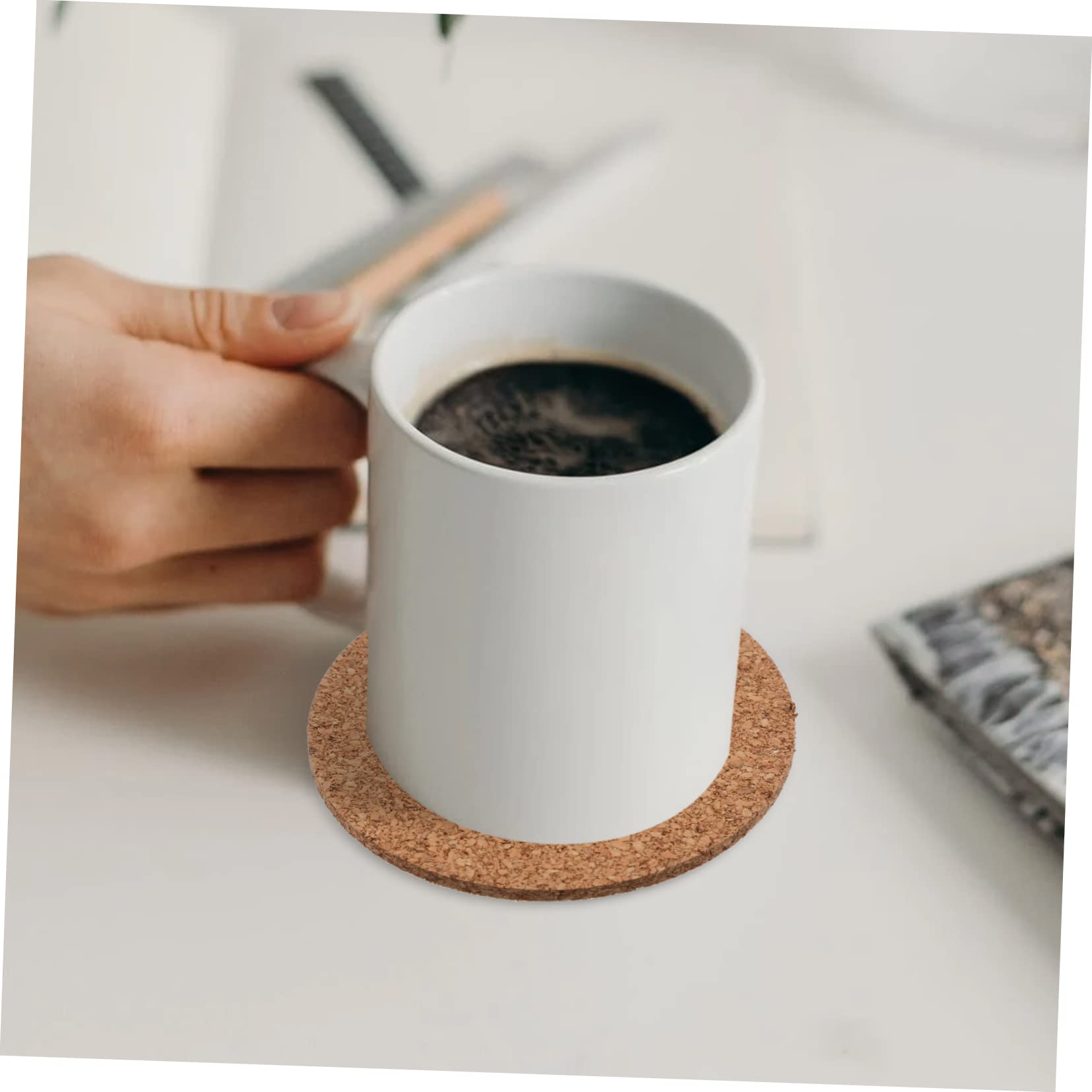 Ensemble de sous-Verres Ronds en Liège 100 Pièces, Antidérapants | Surface Lisse, Facile à Nettoyer, Résistants à Chaleur, pour Maison, Présent de Crémaillère