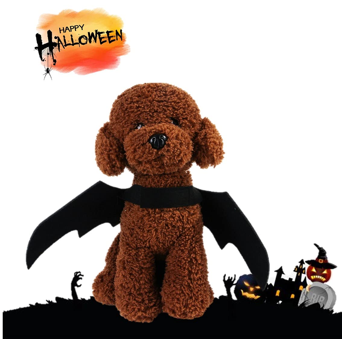 Ailes De Chauve-souris Pour Chat - Accessoire Déguisement Halloween, Cosplay, En Feutre Doux Et Ajustable
