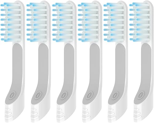 Paquete de 6 cabezales de repuesto para cepillo de dientes eléctrico Quip para adultos, cerdas suaves, cabezales de cepillo de dientes para adultos,