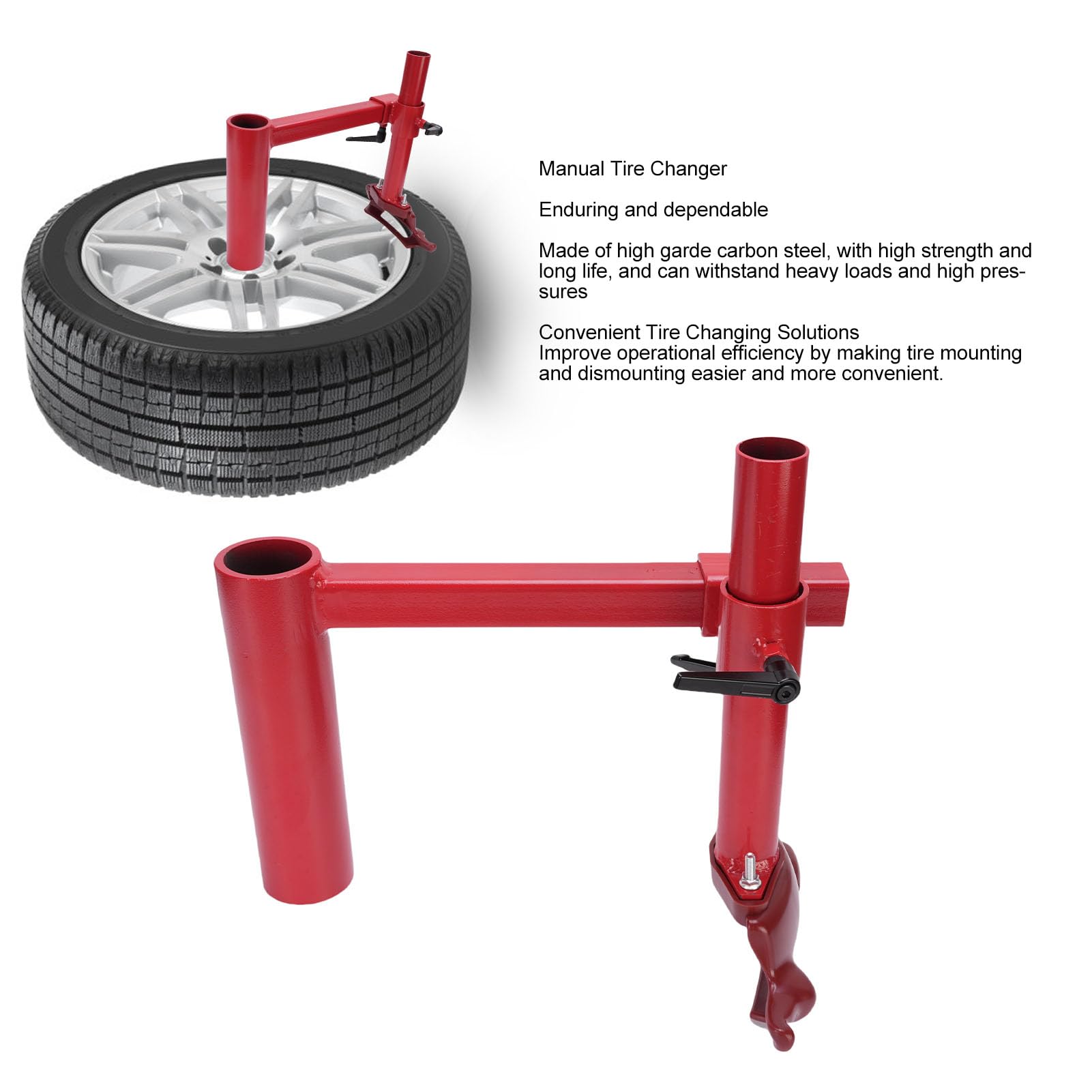 Fabater Kit Adattatore per Testa D'Anatra per smontagomme Manuale Portatile, Strumento Universale in Acciaio al Carbonio per Montaggio e smontaggio Pneumatici, per Pneumatici 16-21