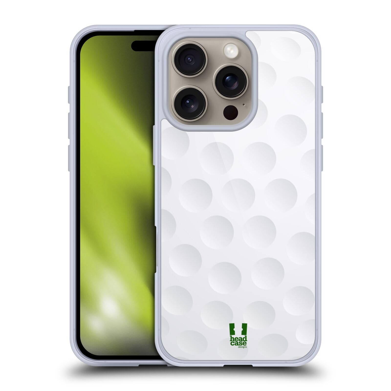 Head Case Designs Golf Ball Collection Gel Case [Military Grade Protection] Compatible with Apple iPhone 16 Pro and Compatible with MagSafe