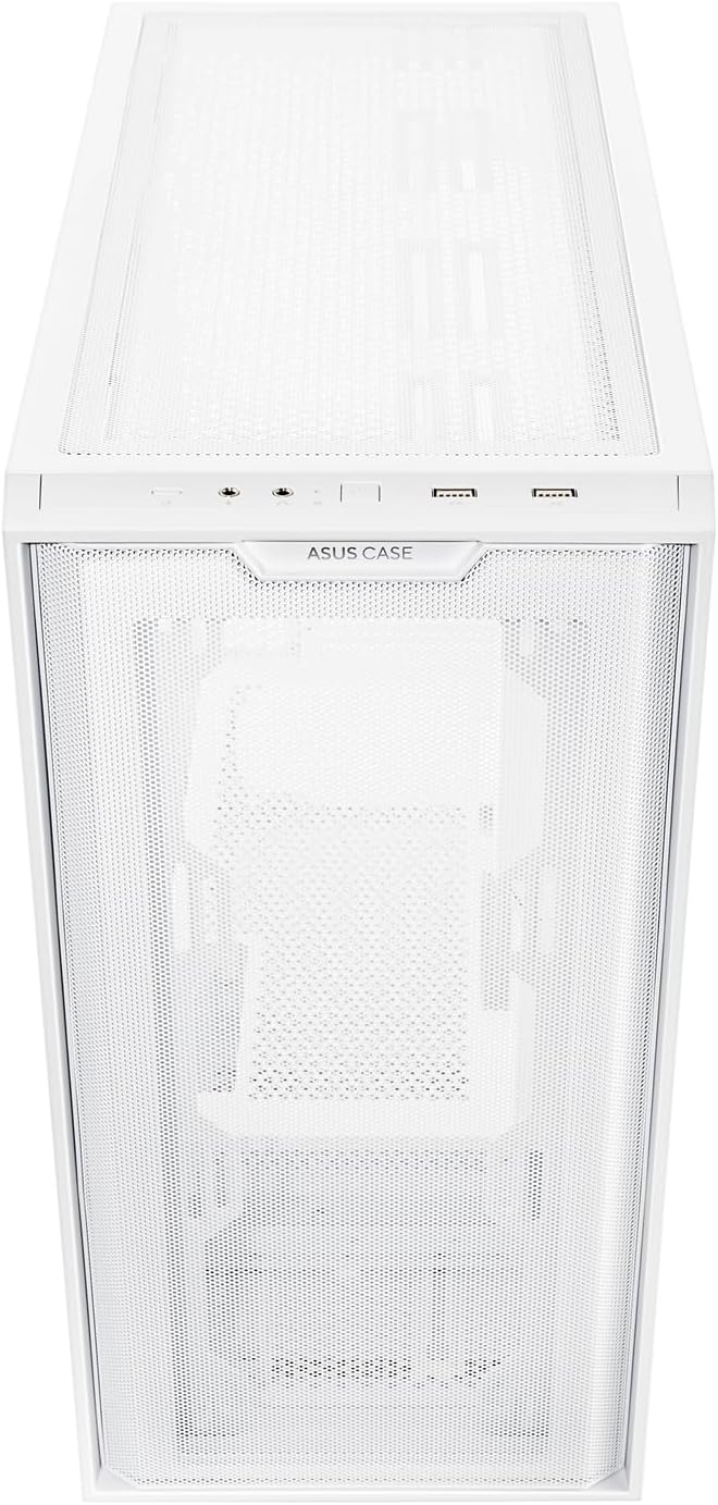 ASUS A21 Case micro-ATX, Radiatori fino a 360 mm, Schede Grafiche fino a 380 mm, Raffreddamento efficace, Cable Management, Chassis Bianco - Immagine 3