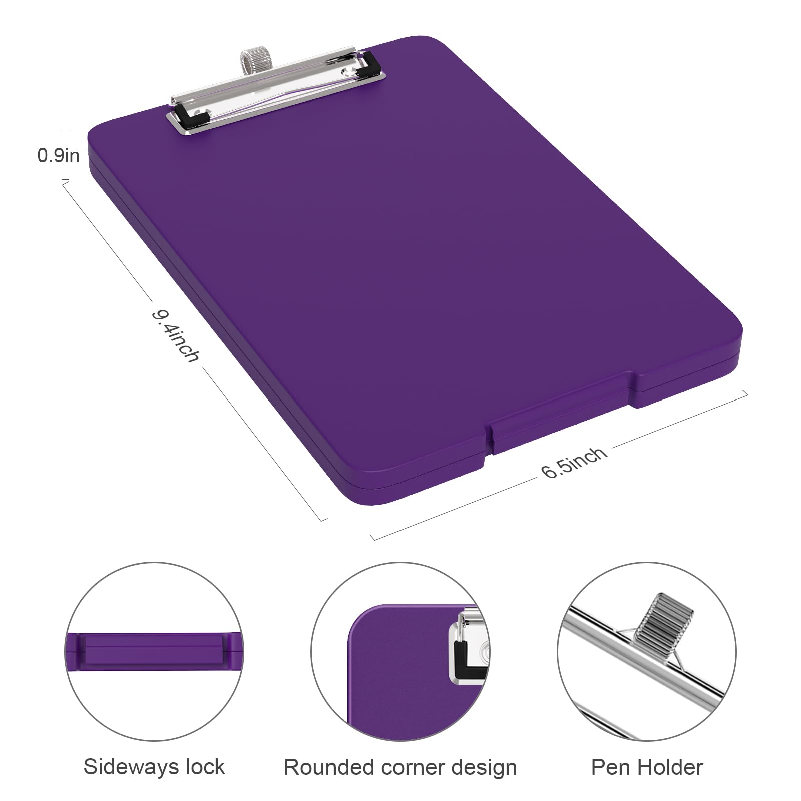 Piasoenc Small Clipboard with Storage, A5 Organization Box with Pen Holder - Image 2