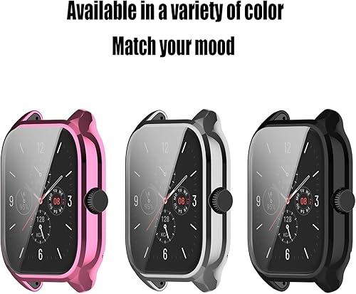 Miniatura 5 de Rc-Z Funda protectora de pantalla para reloj inteligente Amazfit GTS 4, paquete de 2 piezas de TPU suave ultrafino, cubierta completa de repuesto