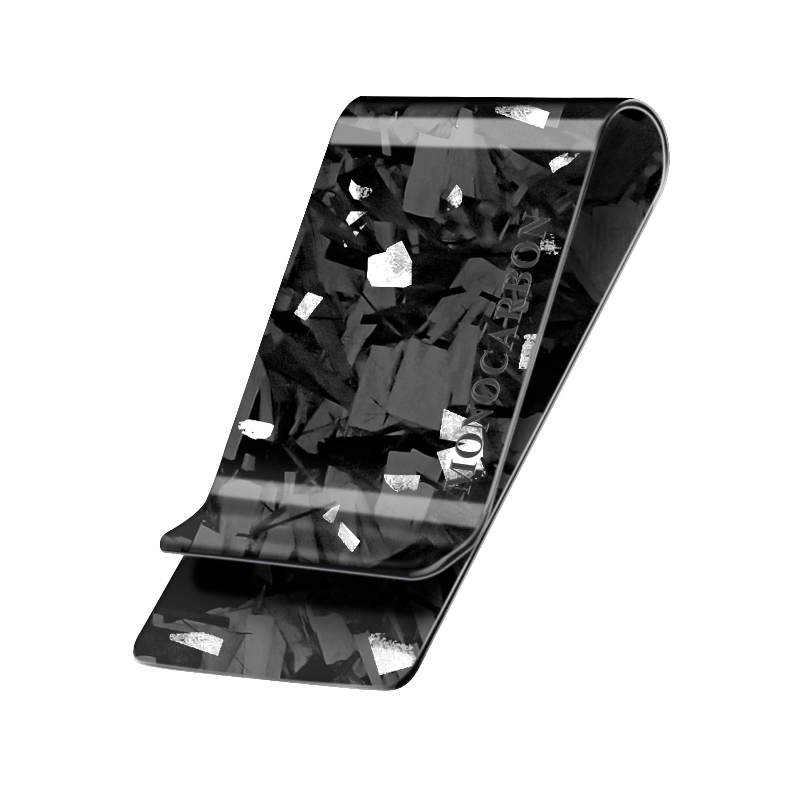 MONOCARBON Carbon-Fiber-Money-Clip-for-Men, Minimalist-Money-Holder for Cash, High Elastic Carbon-Fiber-Wallet, Slim and Durable