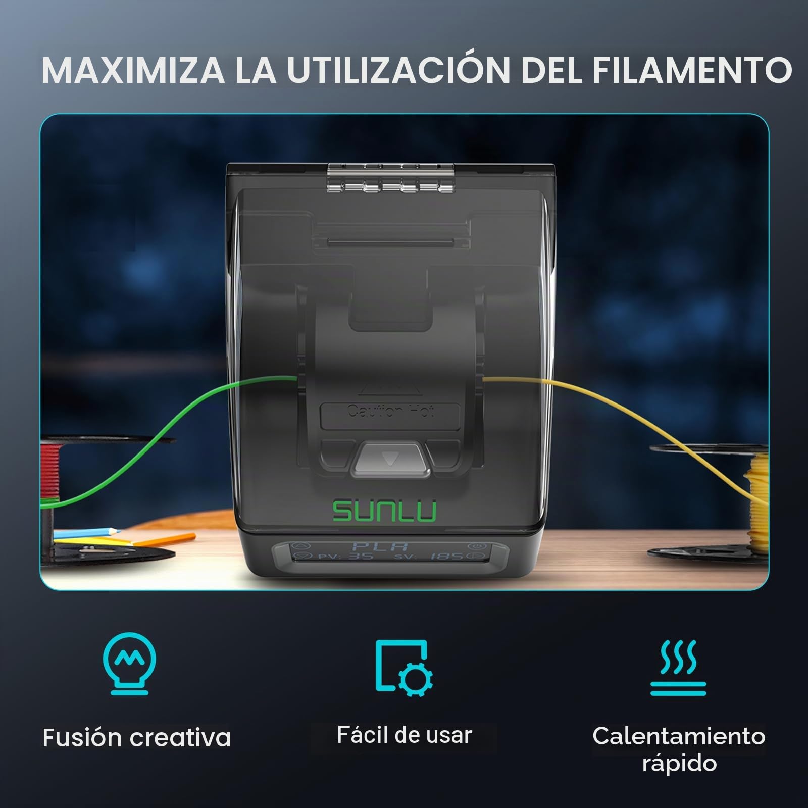 Conector de filamento con manguera de 400 PTFE, conector de filamento para filamento de impresora 3D de 1,75 mm, compatible con PLA PETG TPU ABS PA Nylon