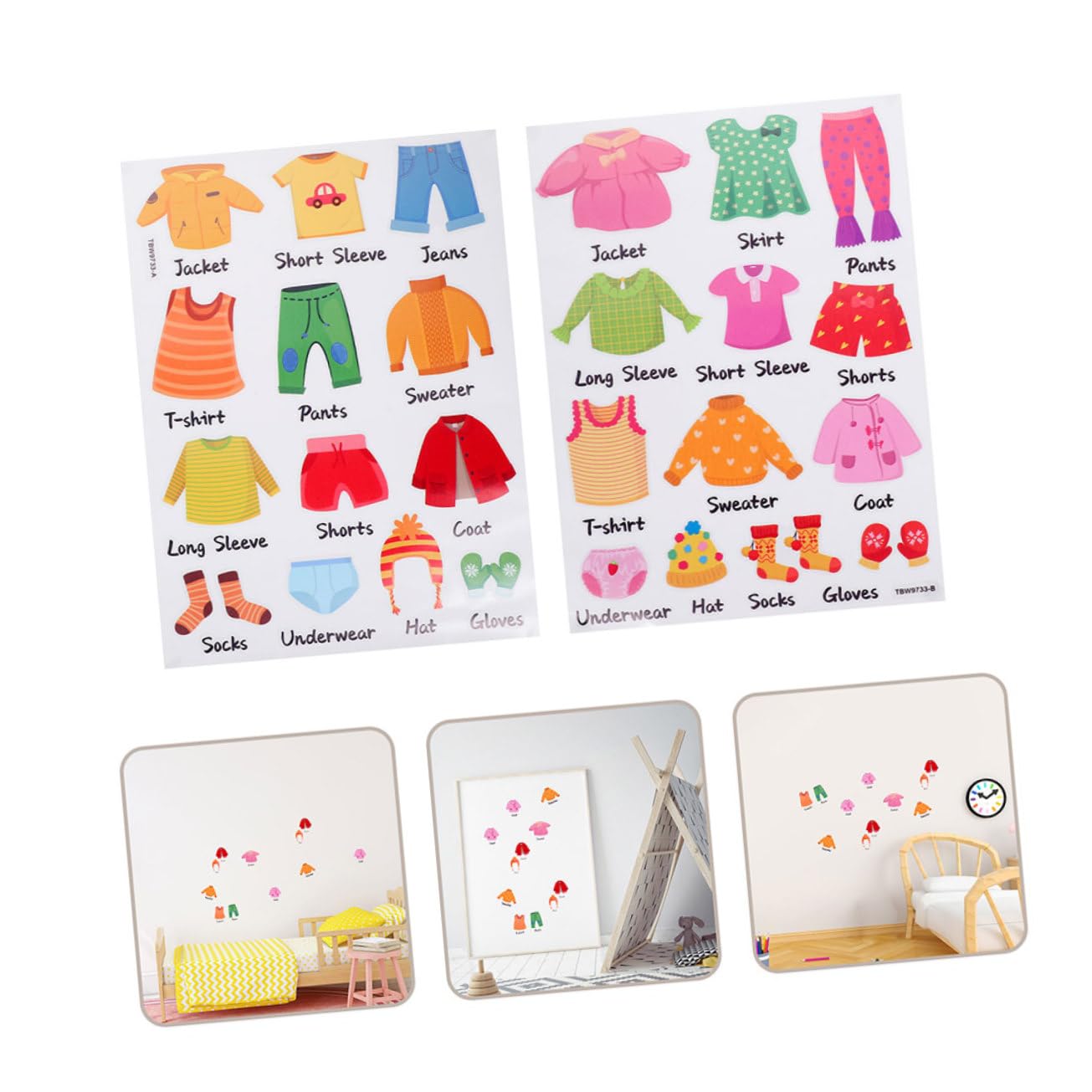 ifundom 8sets Adesivi Per Classificazione Abbigliamento Di Decorazioni Per Armadio Etichette Per Organizzazione Vestiti Resistente e Facile Da Leggere Per Stanza e Nursery