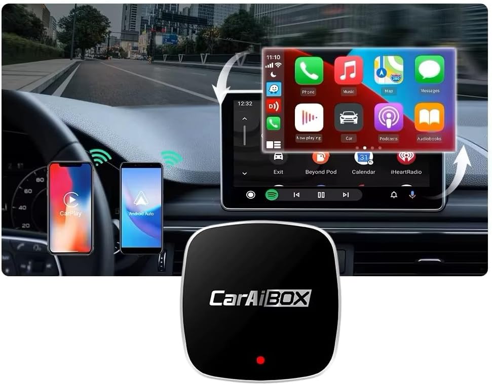 2in1 Carlinkit Wireless Adapter for Apple CarPlay | Android Auto | AI ...