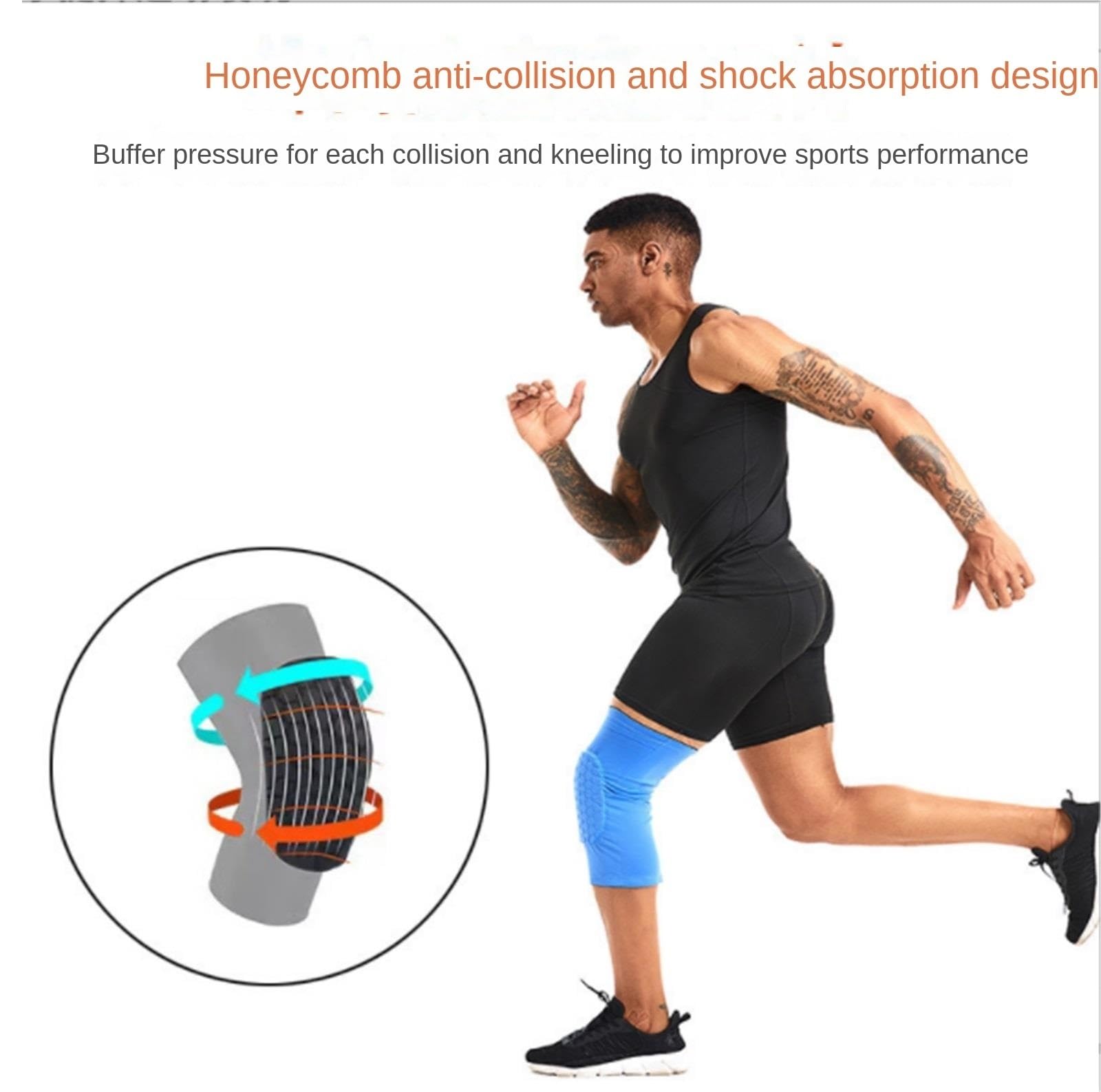 Ginocchiera Un Paio di Ginocchiere for Calcio, Corsa con A Compressione E Tutori for Le Gambe Supporto Ginocchio(Rot,XXL)