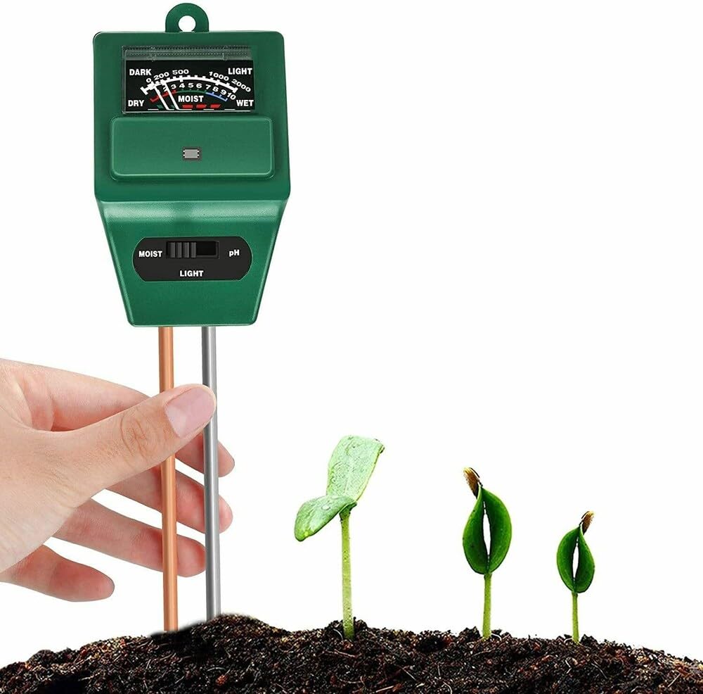 SP Electron Solar Soil Plant Care New 3 in 1 Water Moisture Hydroponic Plants Soil Sensor Ph Light Meter, Acidity Tester