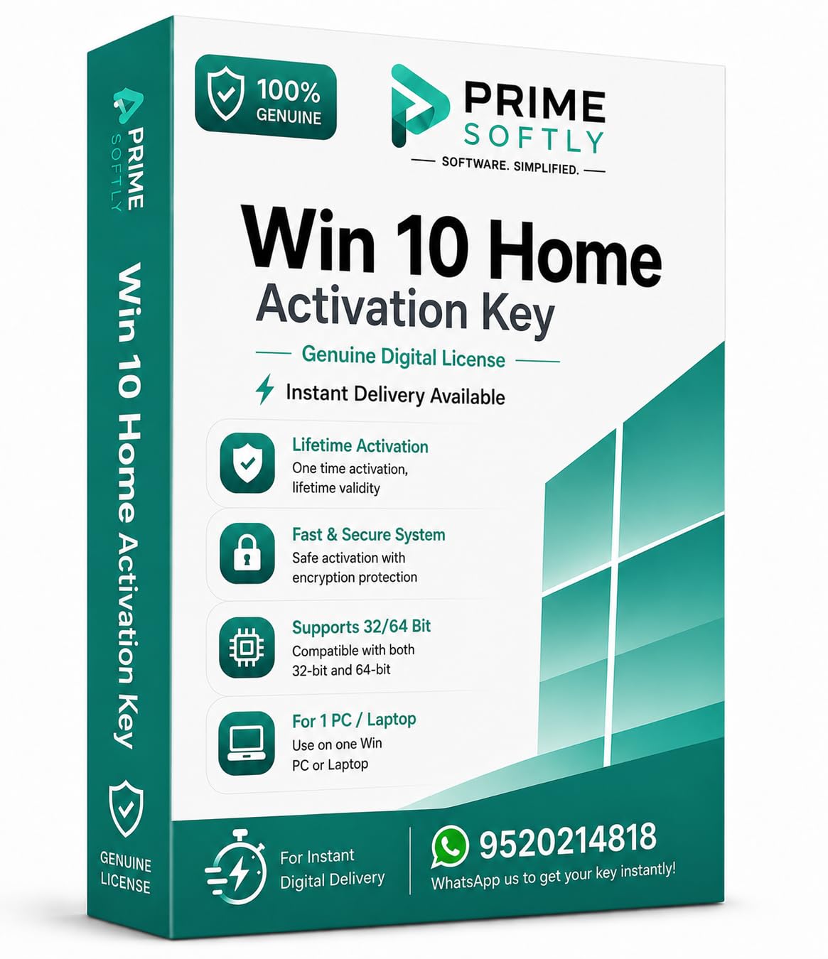 Win 10 Home Activation Key for 1 PC | Genuine Digital License | Lifetime Activation | Instant Digital Delivery | Supports 32 & 64 Bit | Secure Activation-image-16
